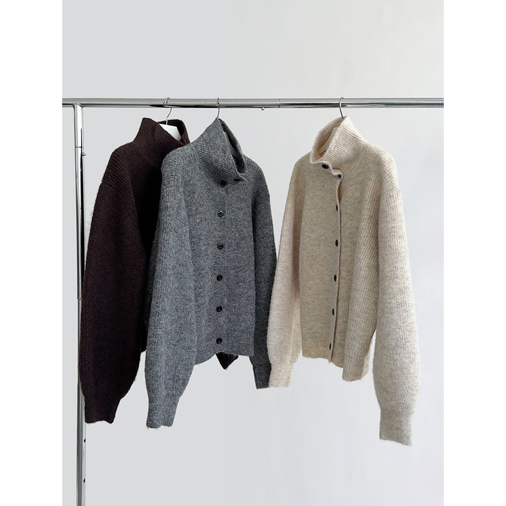Winter Maillard Soft And Cozy Turtleneck Knit Sweater Coat
