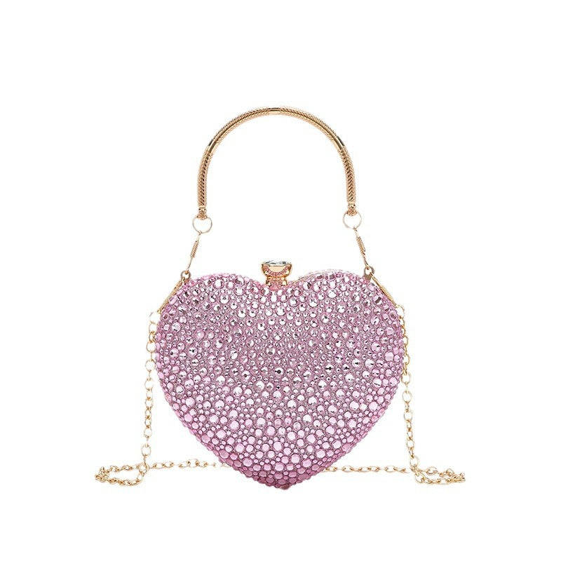 Modedesign Håndtaske med Diamantbesætning til Skulder og Crossbody
