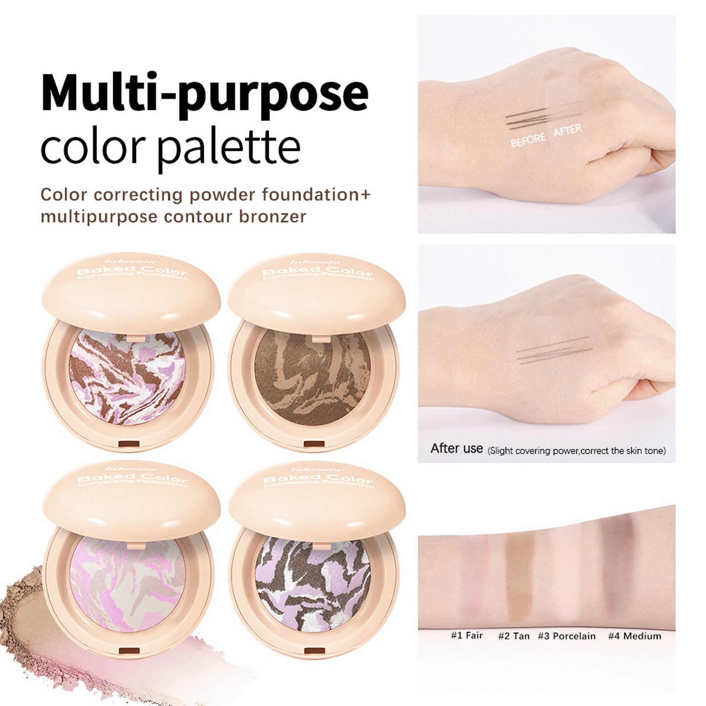 Natural Nose Shadow Blush Highlight Bronzing Powder