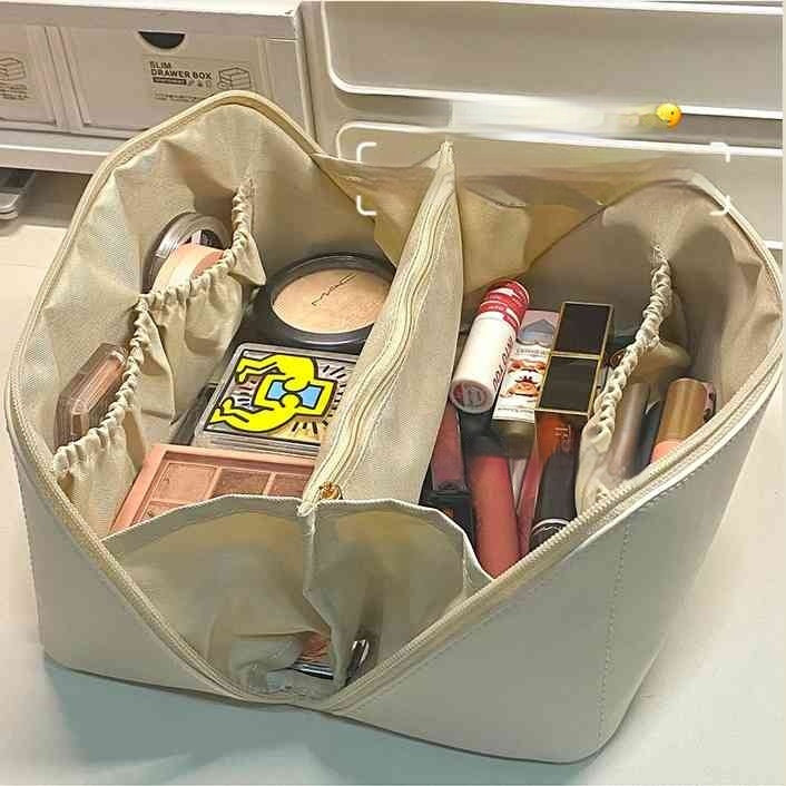 Cloud Double Layer Cosmetic Female Portable Buggy Bag