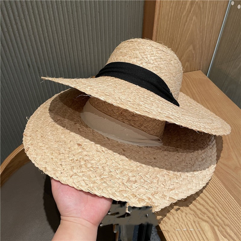 Round Head Beach Protection Sunscreen Holiday Binding Sun Hat