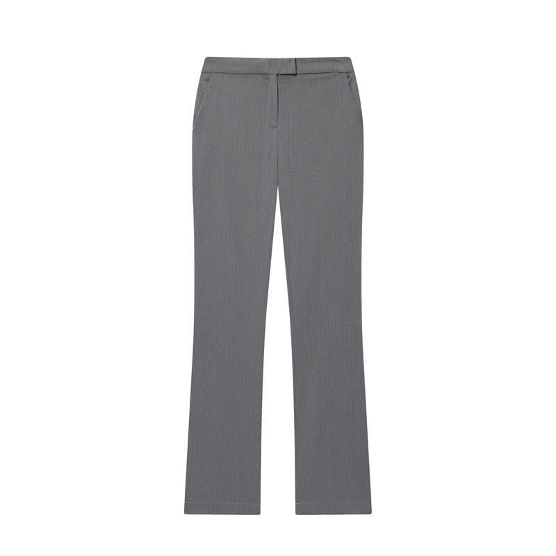 Slim-fit Long-sleeve Suit Jacket Flared Pants For Women