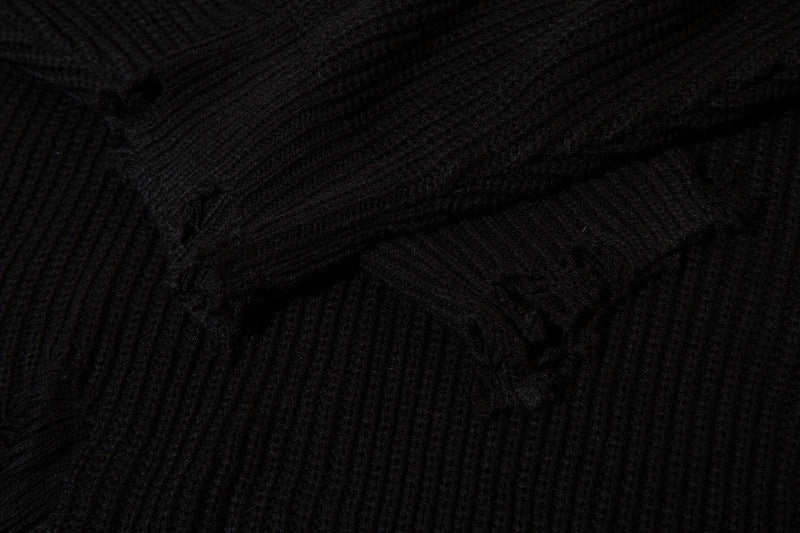 Retro Street Niche Tide Brand Dark Sweater