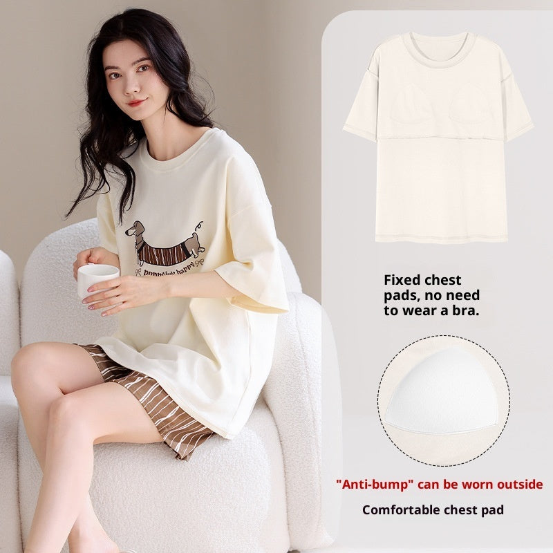 Cute Cartoon Homewear Set For Outwear