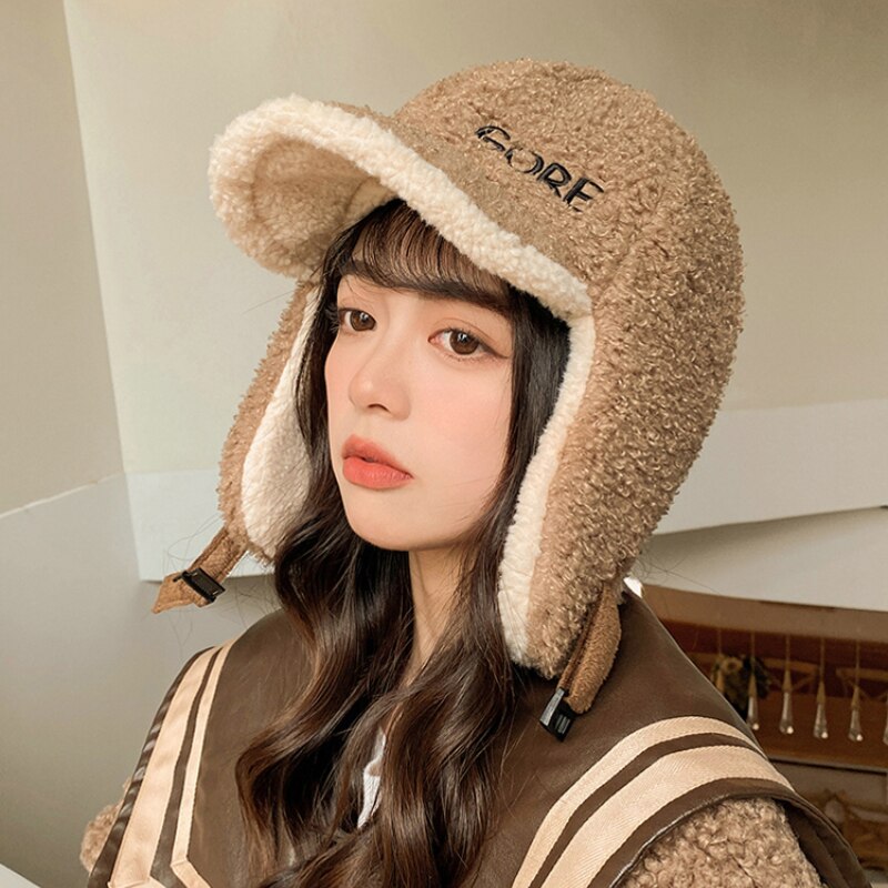 Lamb Wool Fleece Warm  Women Cycling