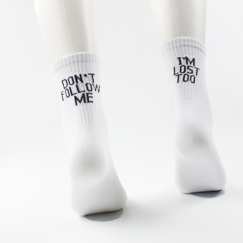 Casual Men And Women English Alphabet Socks In Tube Socks