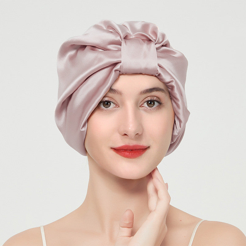 Mulberry Silk Nightcap Ladies Skin-friendly Double Layer