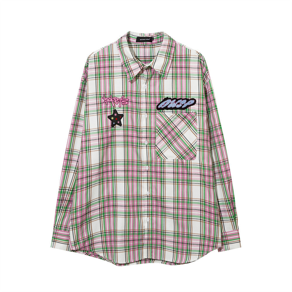 Loose American Street Casual Polo Collar Cardigan Shirt Coat