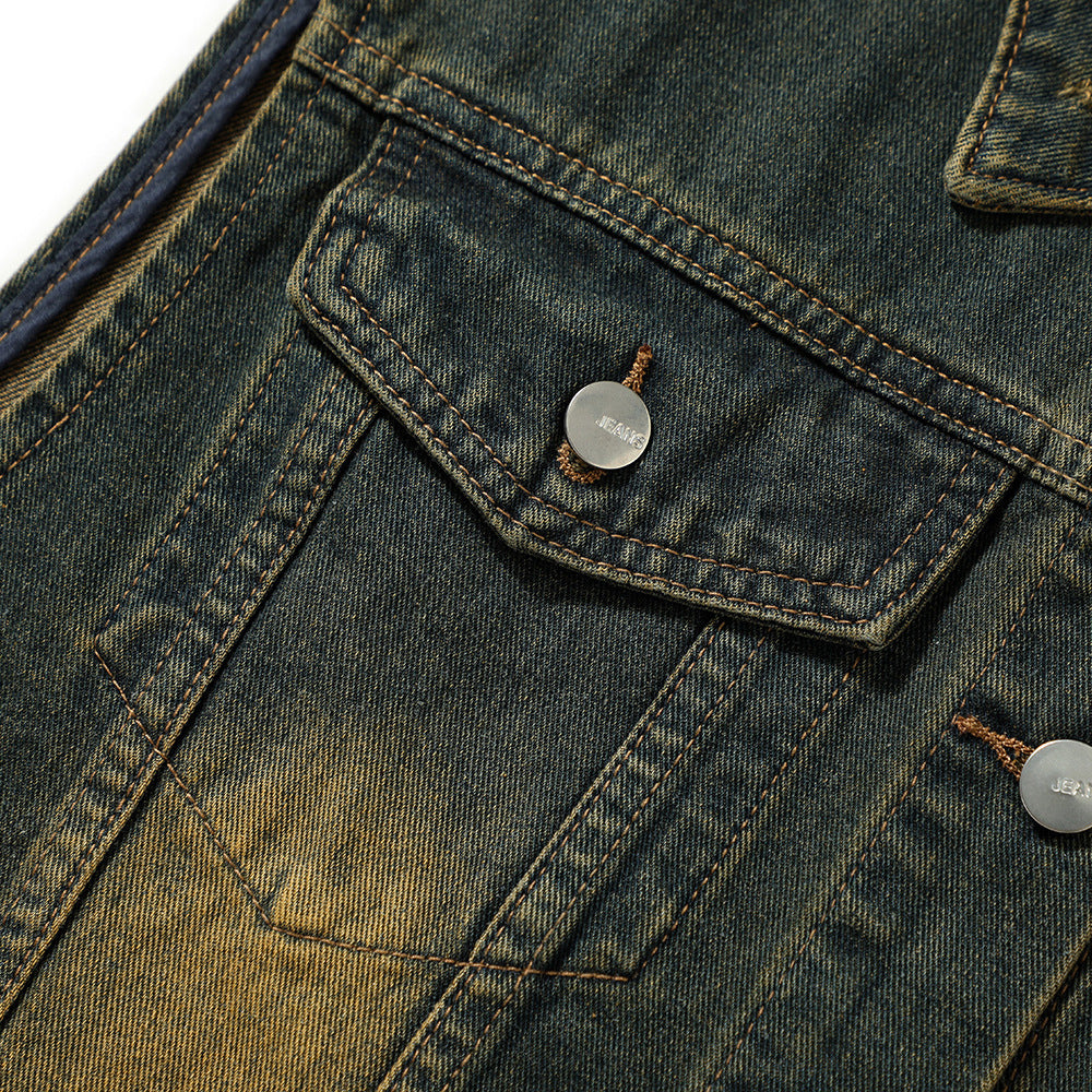 National Fashion Personality Denim Vest Man