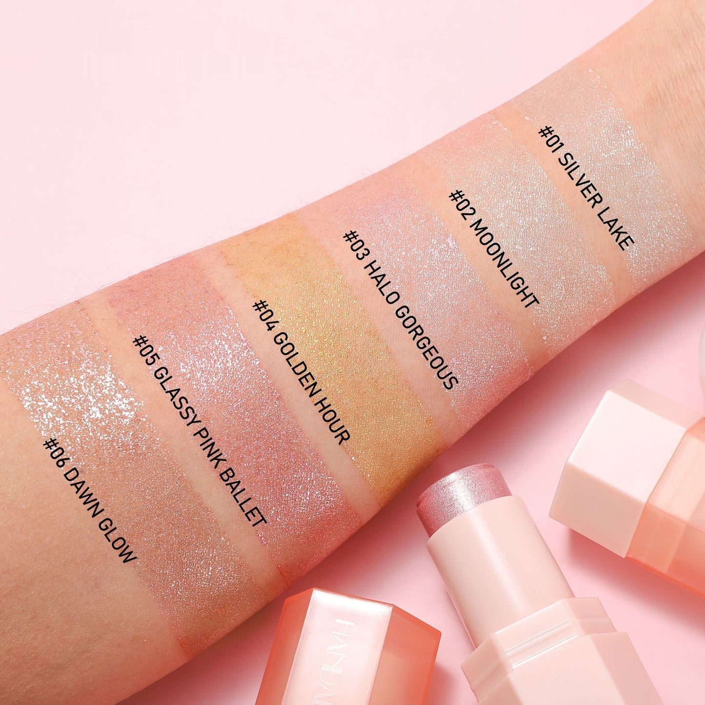 6 Colors Thin And Glittering Jelly Highlighter Brightening