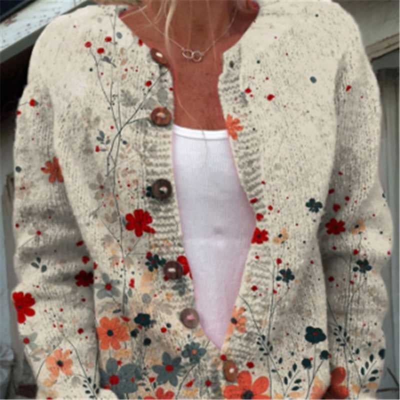 Autumn And Winter Popular Loose 3D Printed Sweater