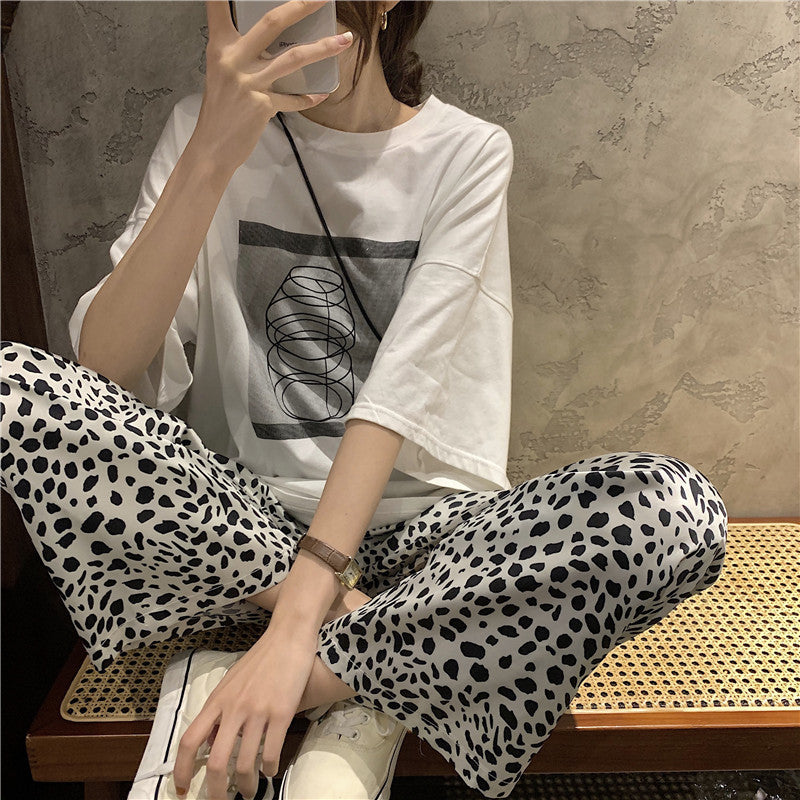 Women's Loose Leopard Print Casual Pants