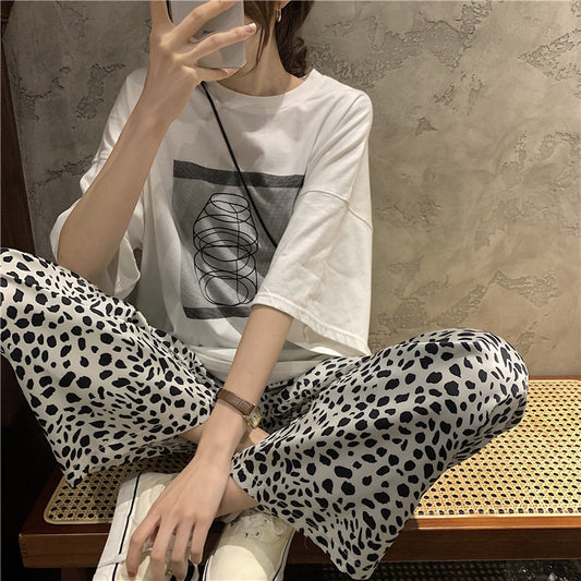 Women's Loose Leopard Print Casual Pants
