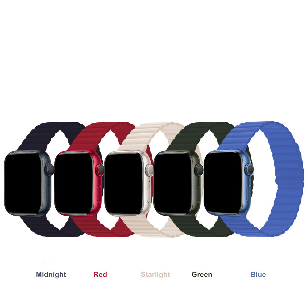 Simple Magnetic One-piece Silicone Watch Strap