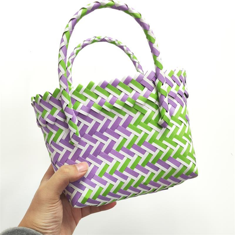 Women's Fashion Diagonal Basket Woven Bag