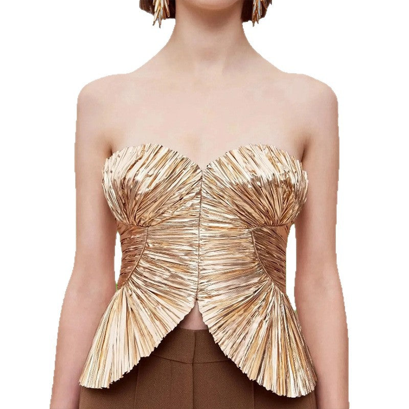 Womens Stylish Sexy Sleeveless Slit-fit Top