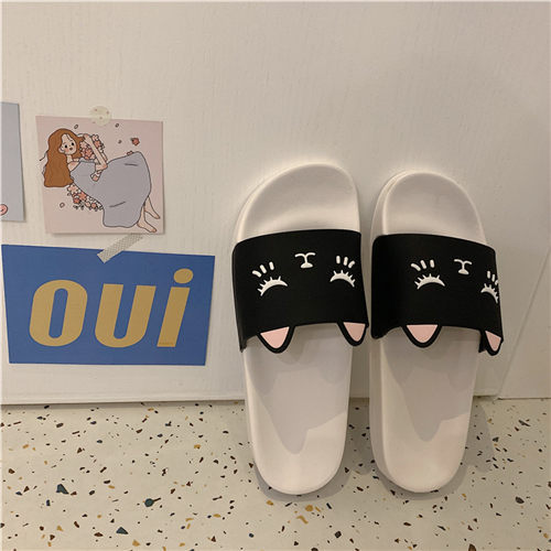 Cartoon Cat Indoor Home Non-slip Flat Sandals