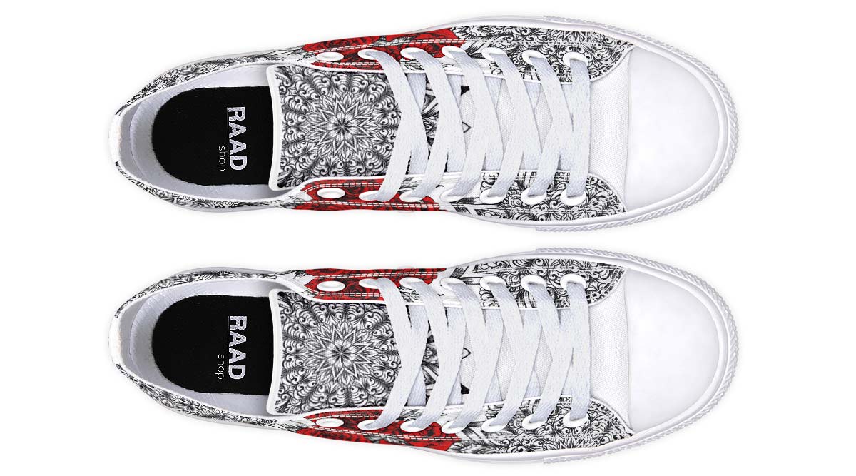 Fashion Print Couple Low-Top Canvas Shoes