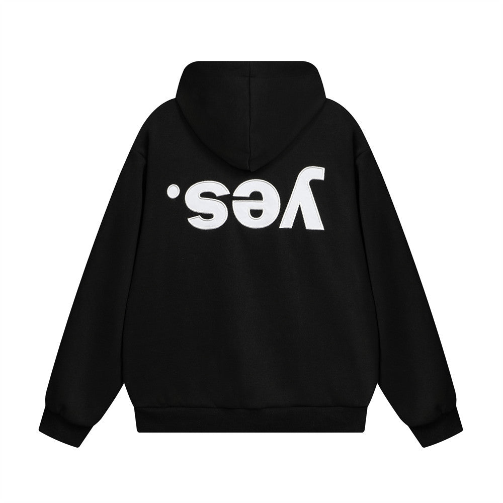 Inverted Letter Patch Embroidered Men's Jacket