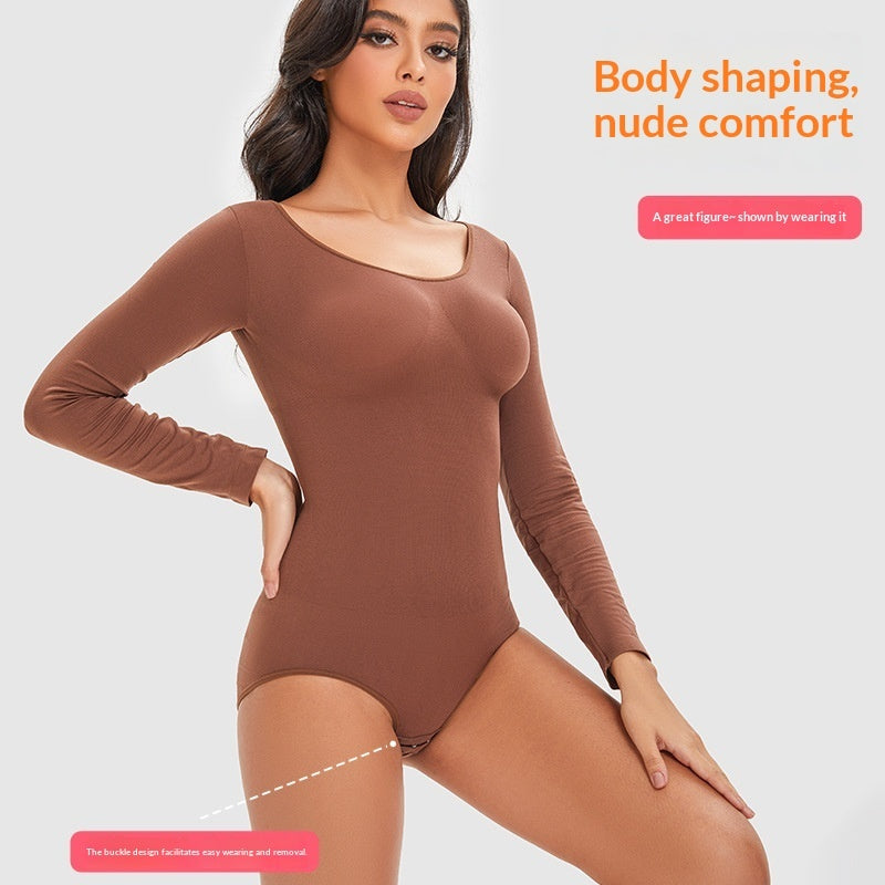 Shapewear bodysuit med lange ærmer til kvinder