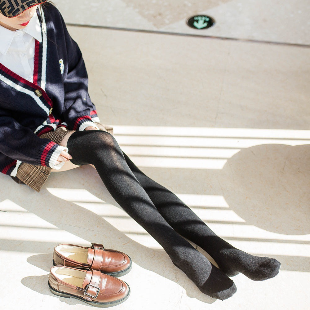 Women's Cotton Long Tube Autumn And Winter Knee Socks Solid