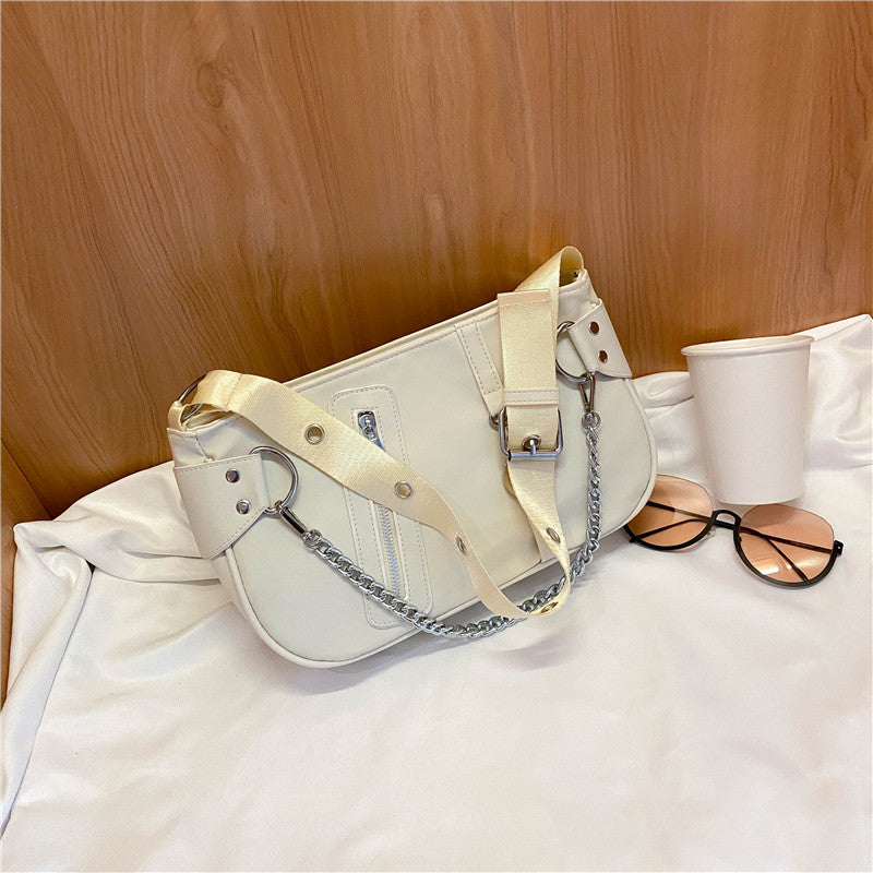 Special-interest Design Underarm All-match Nylon Cloth Chain Portable Baguette Bag