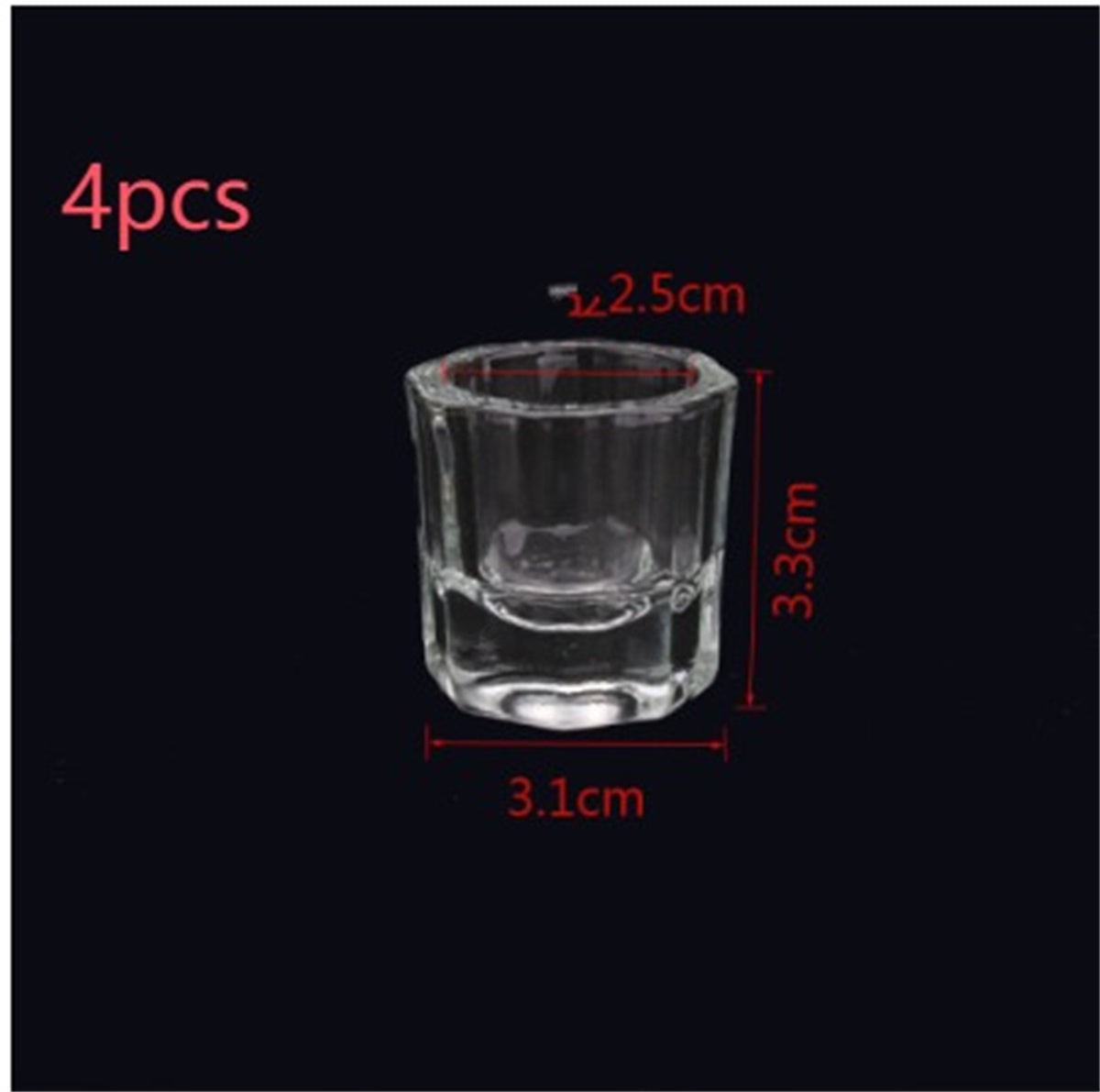 Small Octagonal Crystal Cup Without Cover To Make Special Liquid Cup And Mixing Cup For Crystal Armour