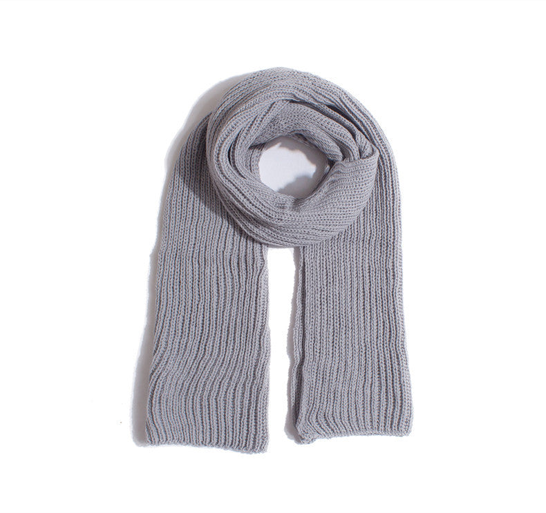 Korean Autumn And Winter Acrylic Solid Color Woolen Scarf