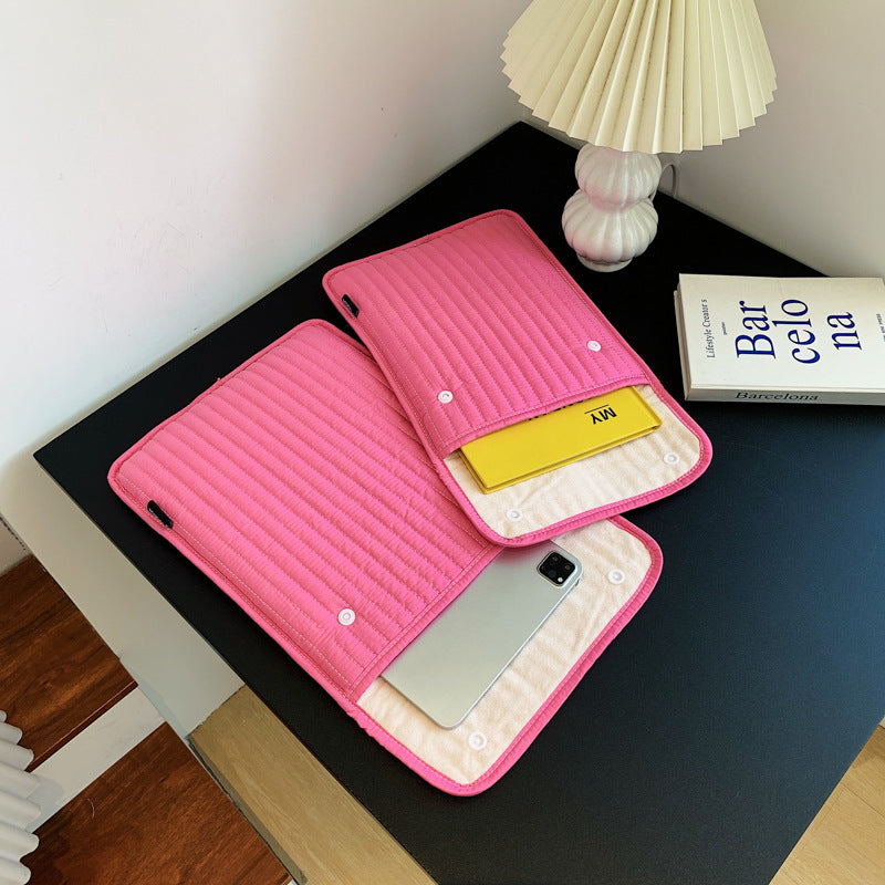 Korean Version Of Ins Envelope Embroidered Fabric Inner Liner Bag