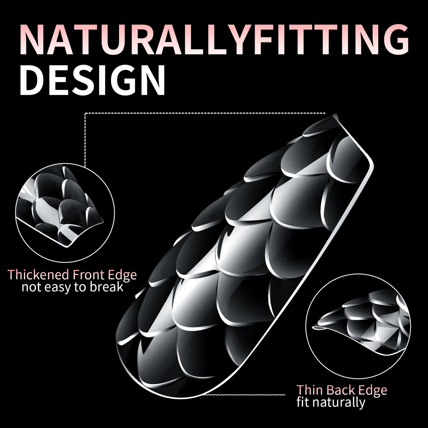 Scale Long Shaping Nail Tip  3D