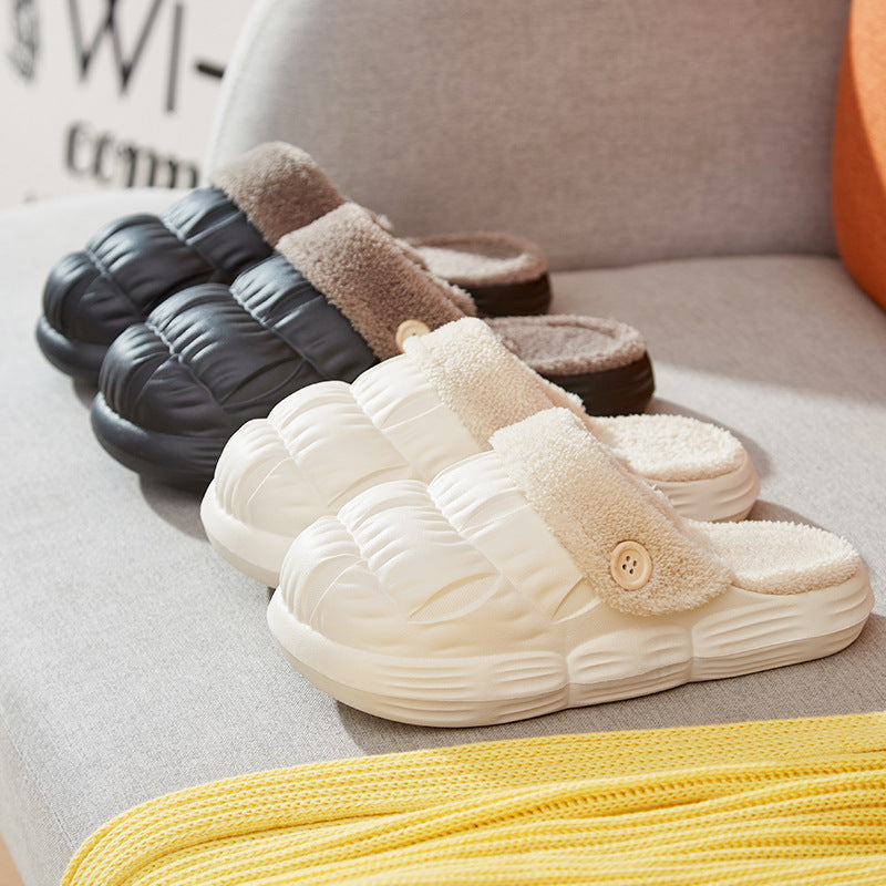 Indoor Thick Sole Insulation Detachable Couple Cotton Shoes