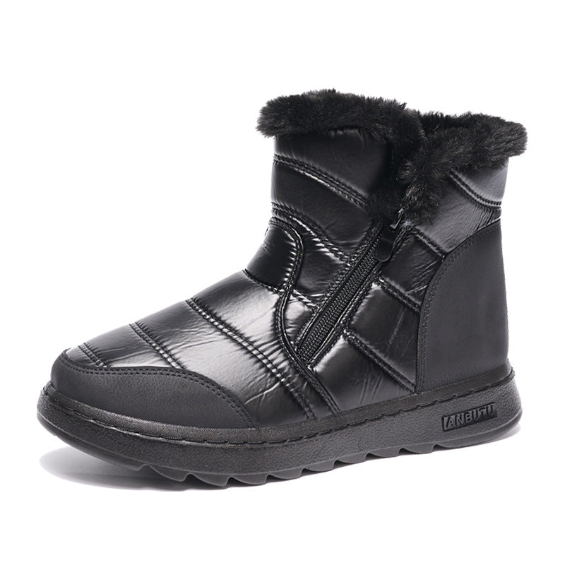 Women's High Cotton-padded Shoes Cold-proof Warm With Velvet