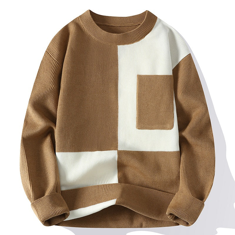 Men's Pullover Round Neck Warm Sweater