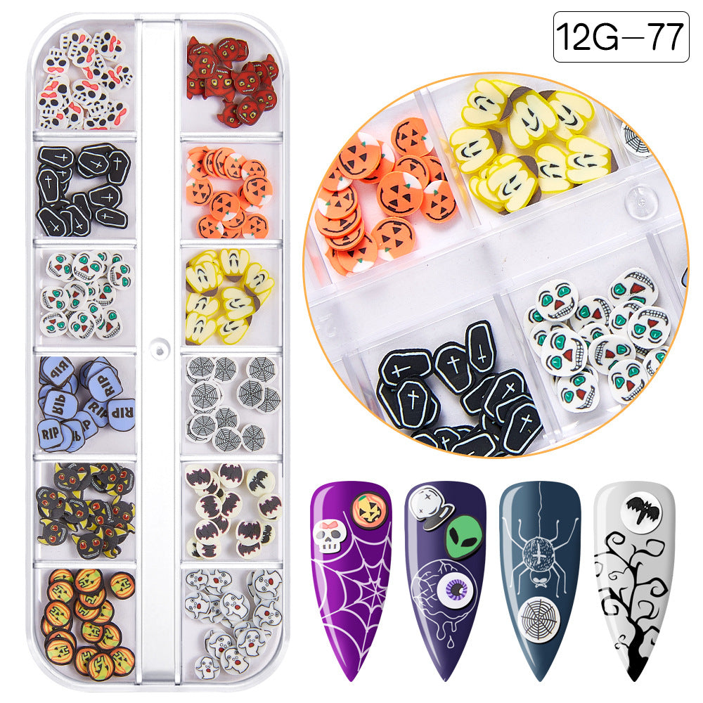 Halloween Manicure Soft Pottery Set Series Trick Or Treat Pumpkin Demon Spider Ghost Ghost