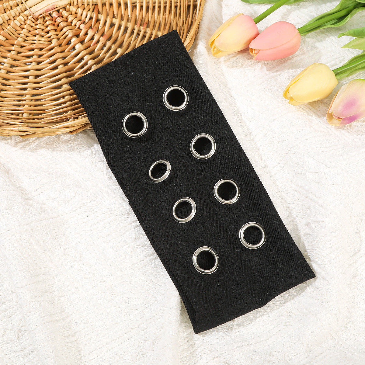 Punk Metal Circle Hip Hop Pullover Hair Band