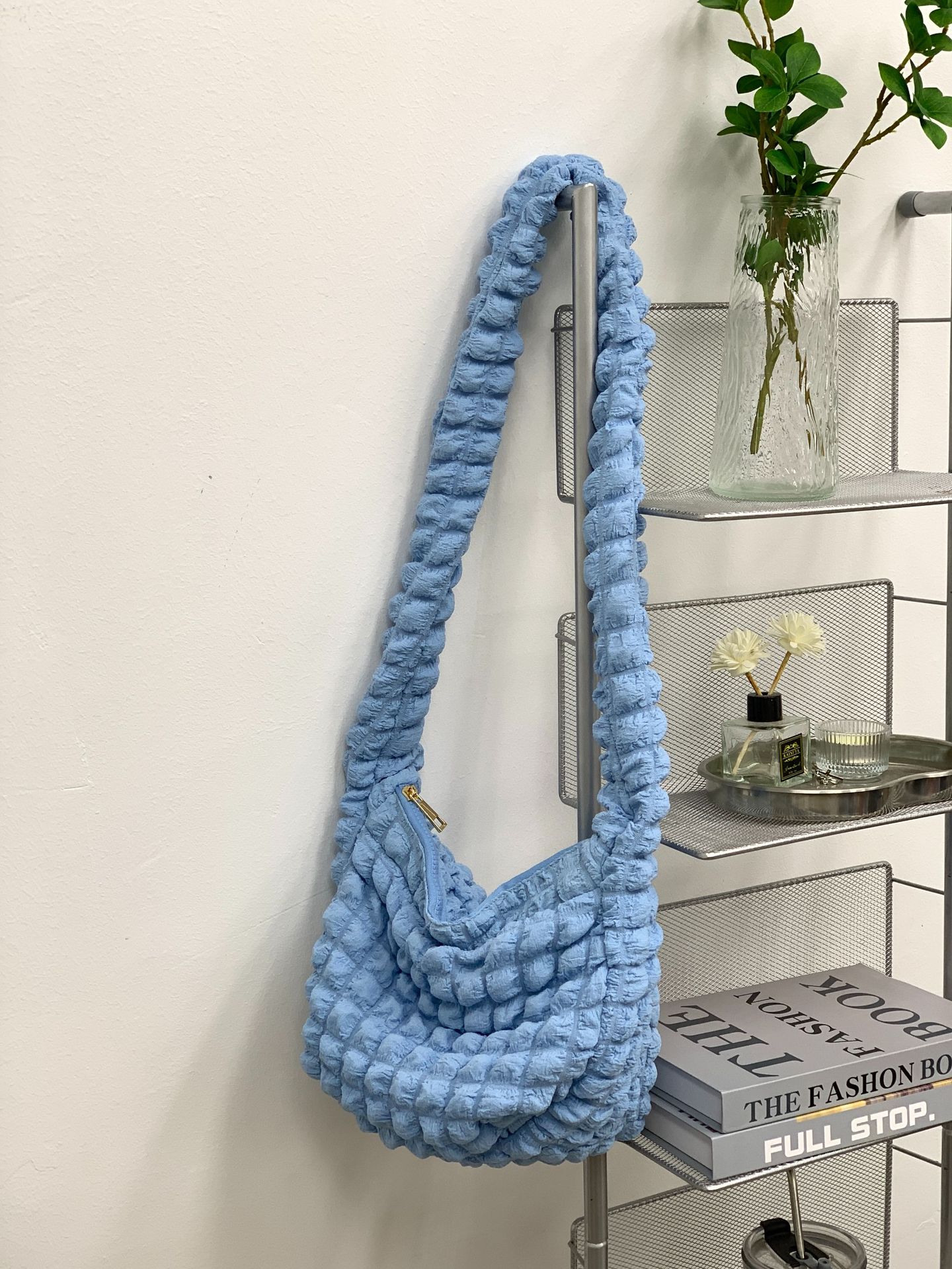 Kvinders Fashion Casual Rhombus Plisseret Skuldertaske