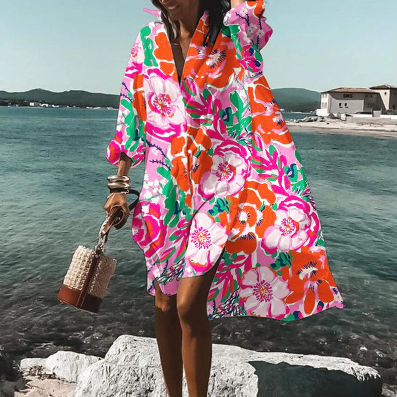 Women's Casual 3D Printing Long Shirt