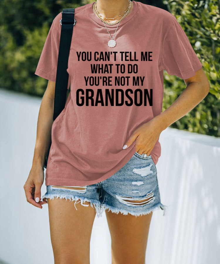 Simple Street Letter Versatile Casual T-shirt