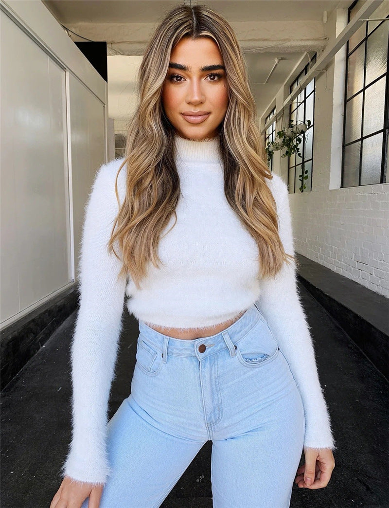 Candy Color Long Sleeve Turtleneck Sweater