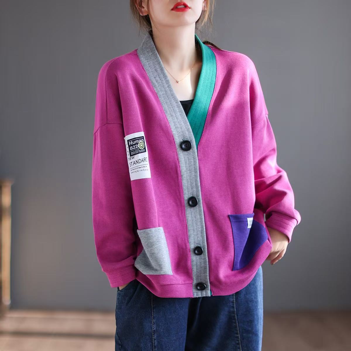 Women's Casual Loose Long-Sleeve Knitted Cardigan