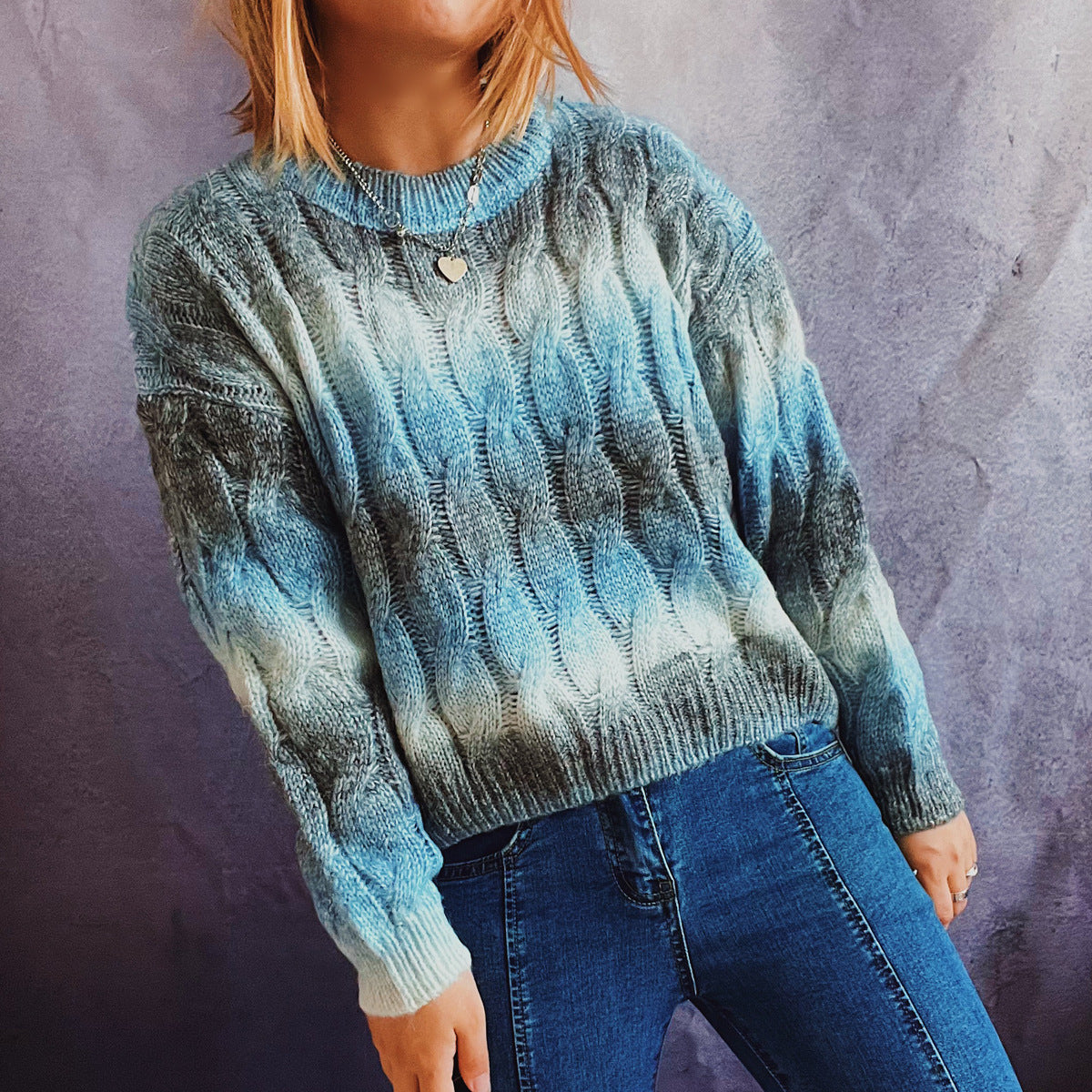 New Lightweight Rainbow Short Knitted Sweater For Women