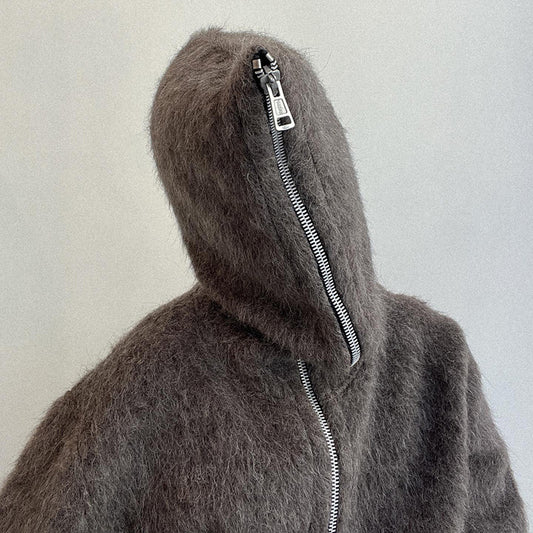 High-grade Wool Hooded Woolen Coat