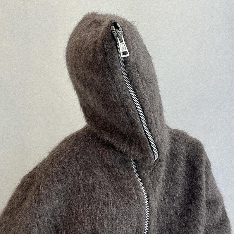 High-grade Wool Hooded Woolen Coat