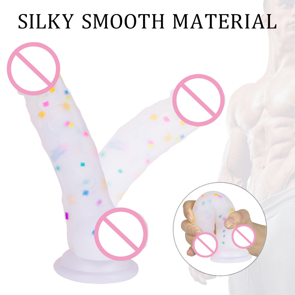Confetti Color Particles High Transparent Jelly Crystal Rainbow Silicone
