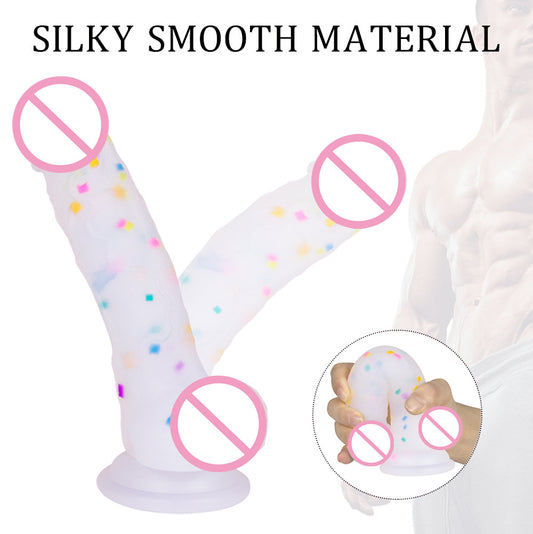 Confetti Color Particles High Transparent Jelly Crystal Rainbow Silicone
