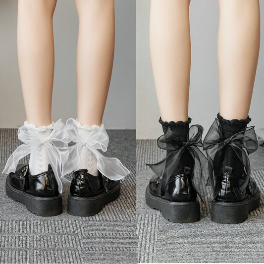 Women's Fashion Spring And Summer Bow Socks