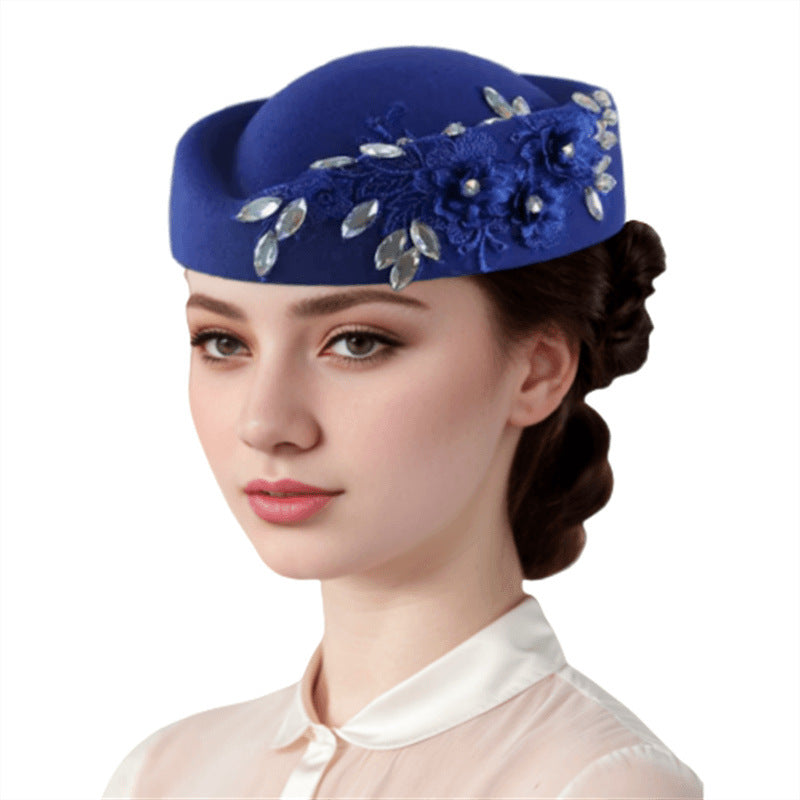 European And American Retro Felt Tam-o'-shanter