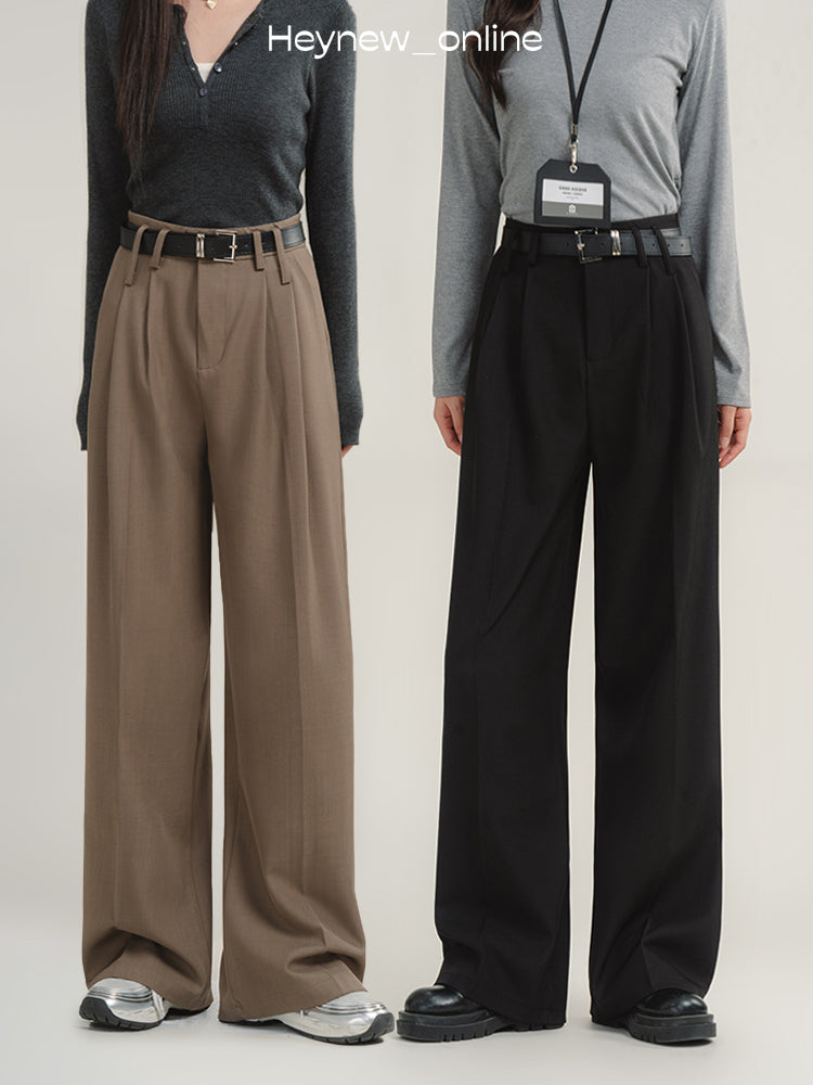 Spring And Autumn Slimming Loose Straight Suit Pants Trousers