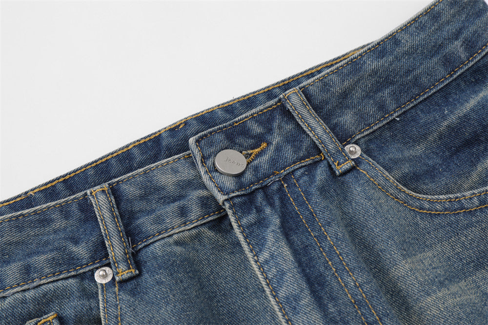 Zipper Slit Jeans Men's Vibe High Street Beauty