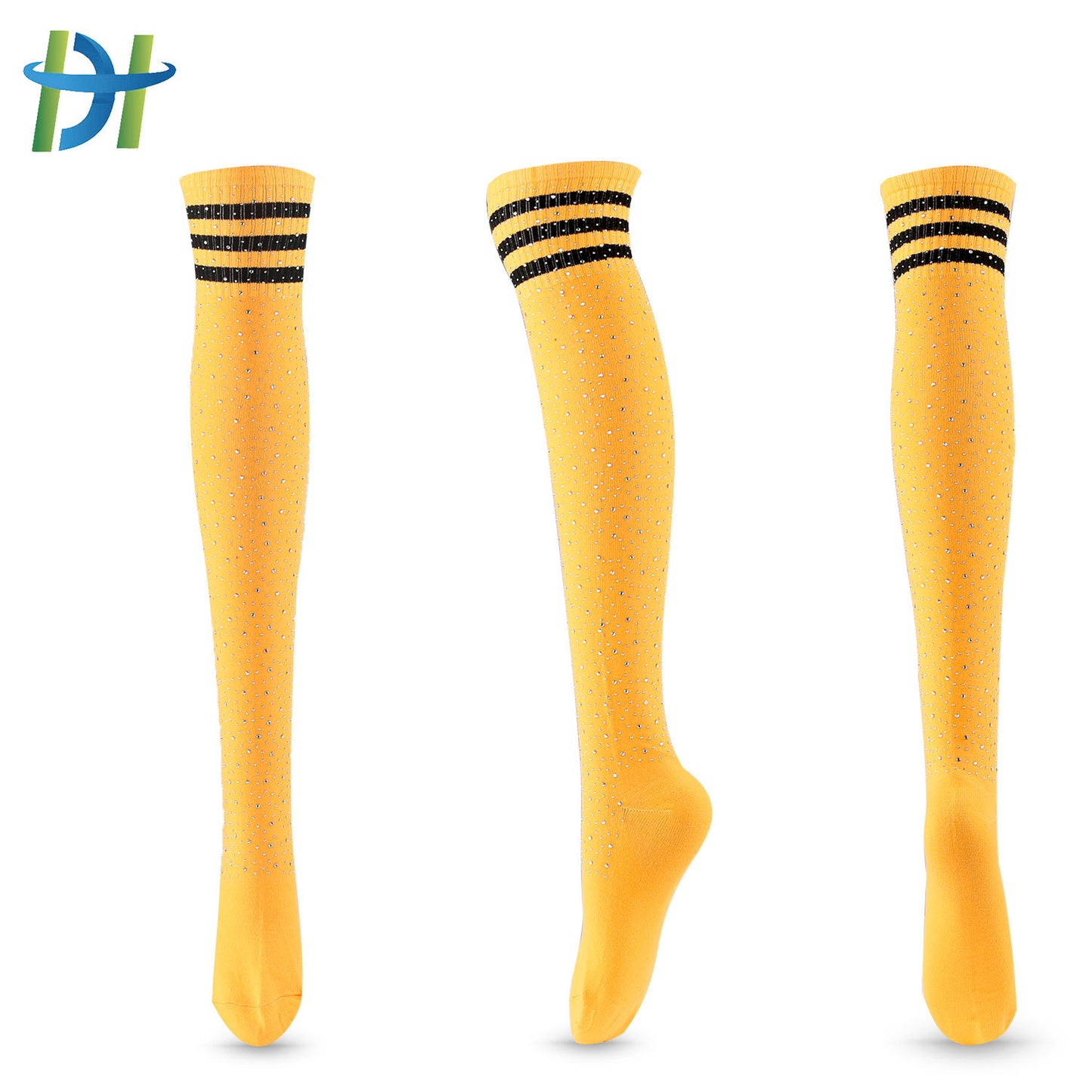 Diamond Stocking Women's Striped High Cotton Socks